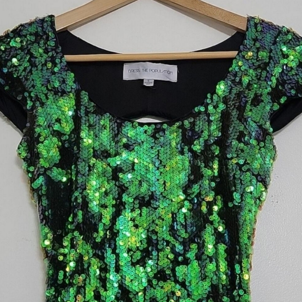 Dress The Population Sequin Mini Dress - Picture 2 of 11